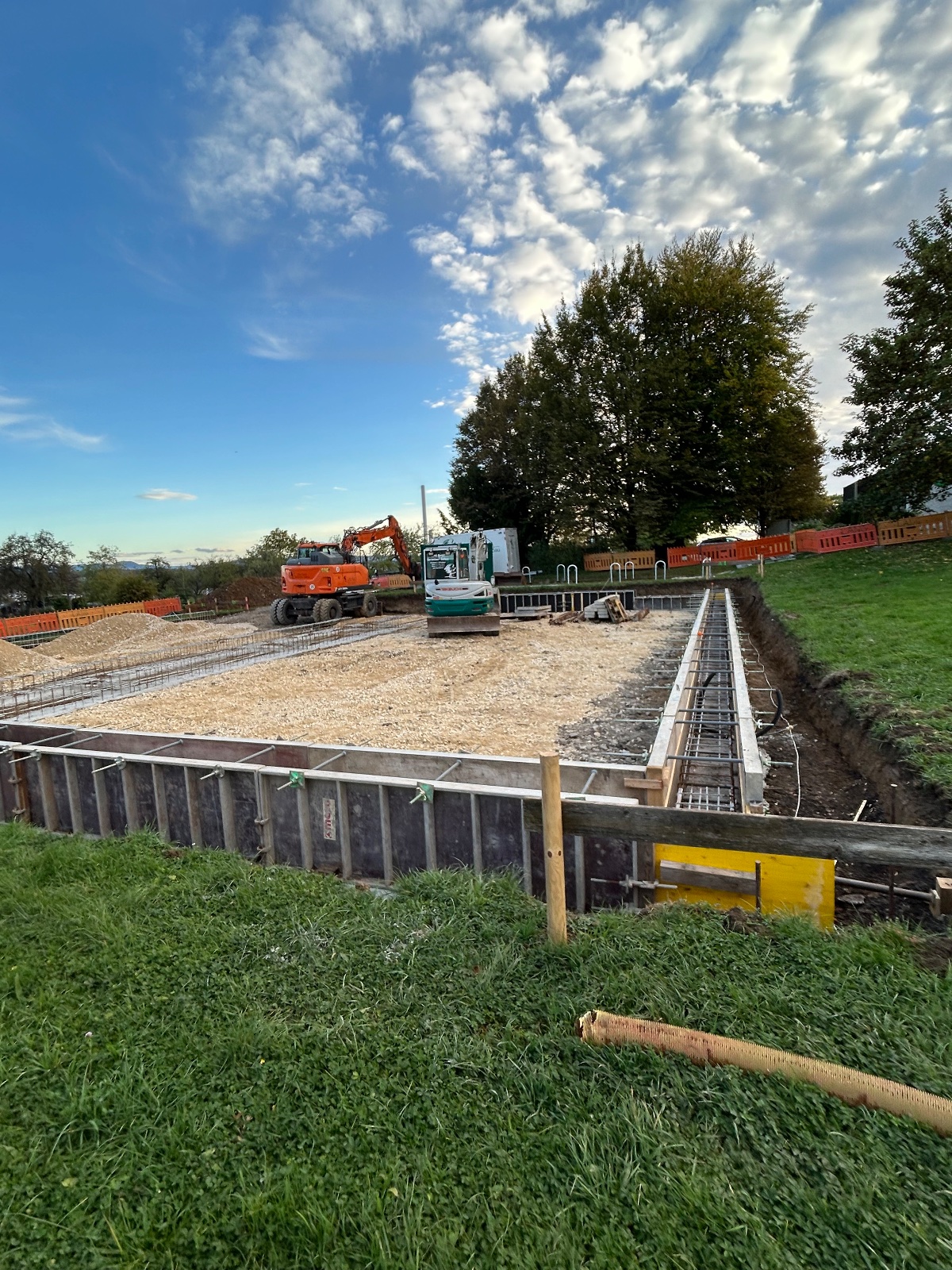 Baufortschritt an den Padel-Courts am 22. Oktober 2026