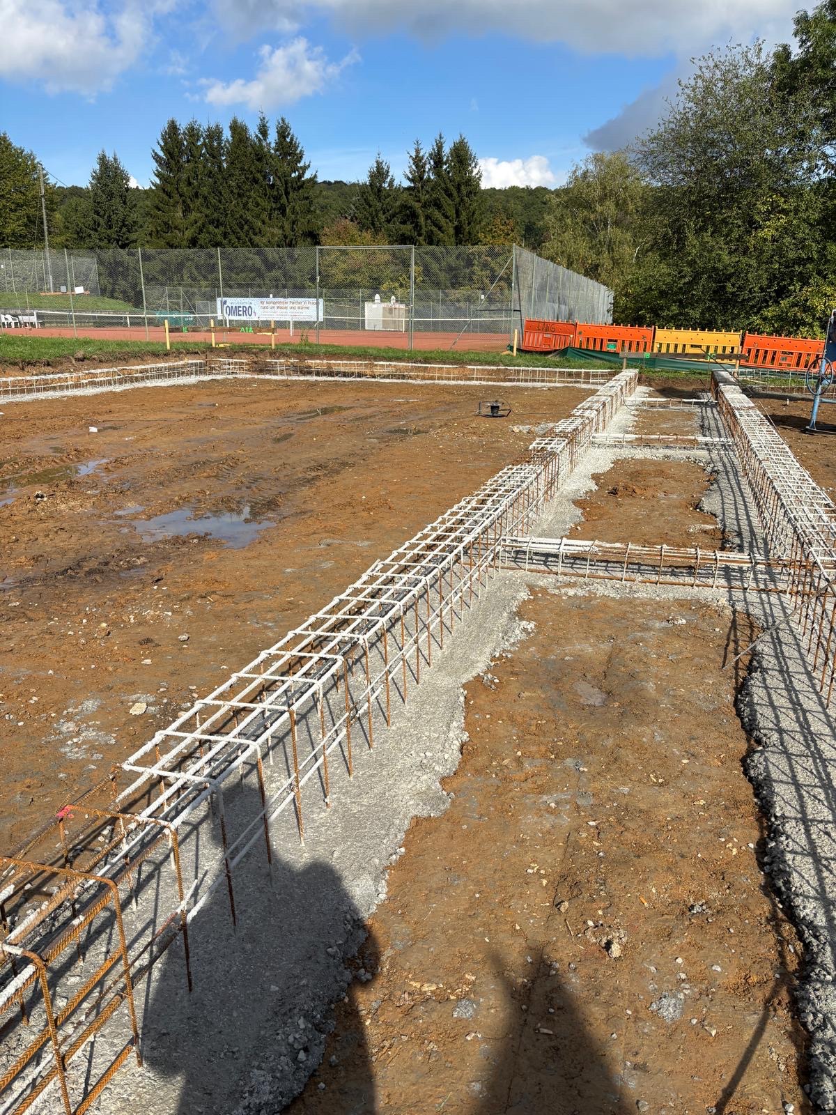 Baufortschritt an den Padel-Courts am 14. Oktober 2026